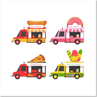 Food Trucks Illustration Posters and Art